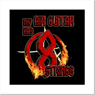 My Air Guitar Has 8 Strings Posters and Art